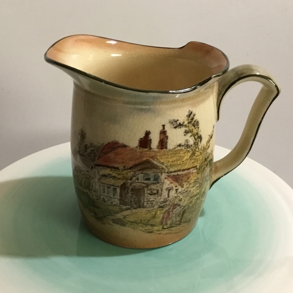 Vintage antique Royal Doulton Series Ware scenic jug pitcher